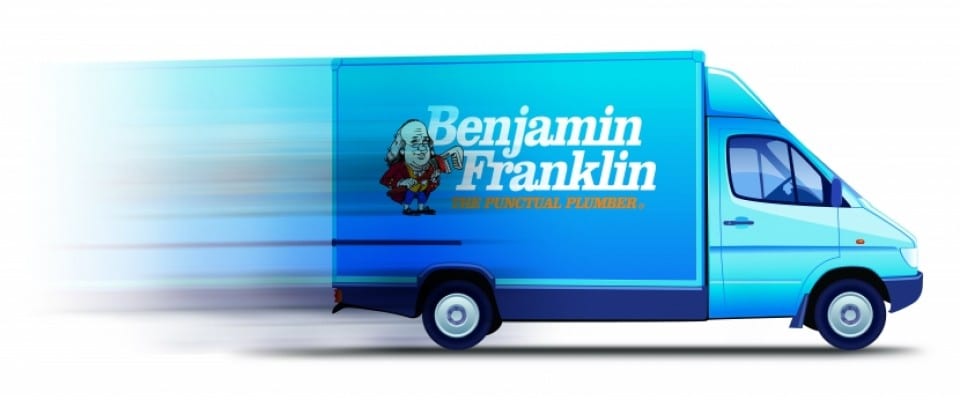 Ben Franklin Plumbing Tyler Tx shows you one of their vans full of tyler plumbers!