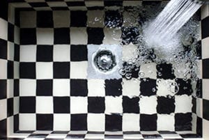A Tyler kitchen receives the Ben Franklin plumbing smelly drain cleaning service.