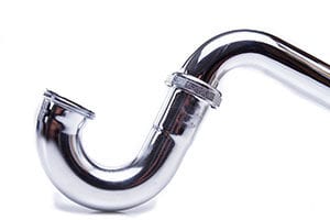 A P trap is a curved shaped pipe that connects to the drain pipe in a way that it resembles a sideways letter p, hence its name.