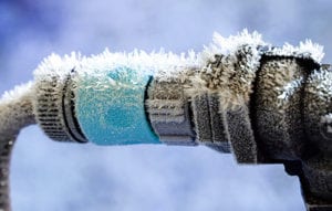 Seal cracks that you may have to help prevent pipes freezing.