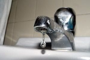 A photo of a low water pressure faucet.