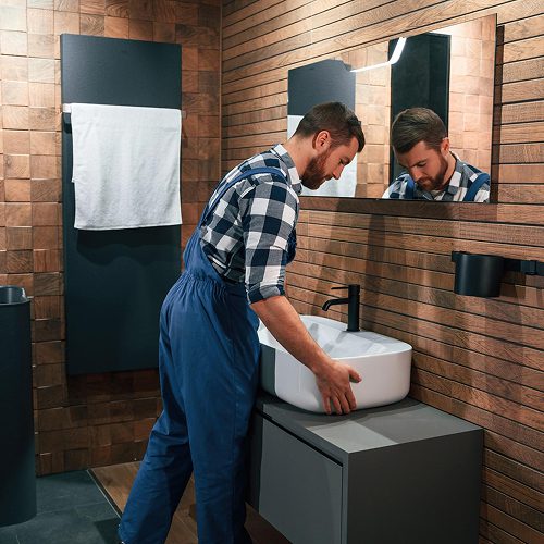 Bathroom showing signs of when to replace a toilet